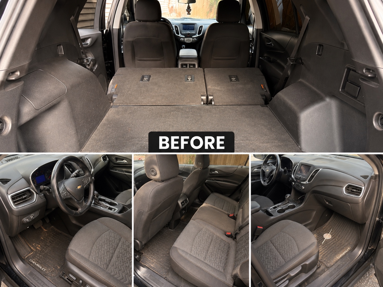 Chevrolet Equinox interior before detailing
